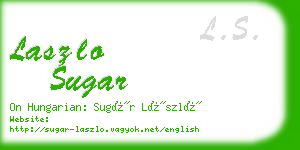 laszlo sugar business card